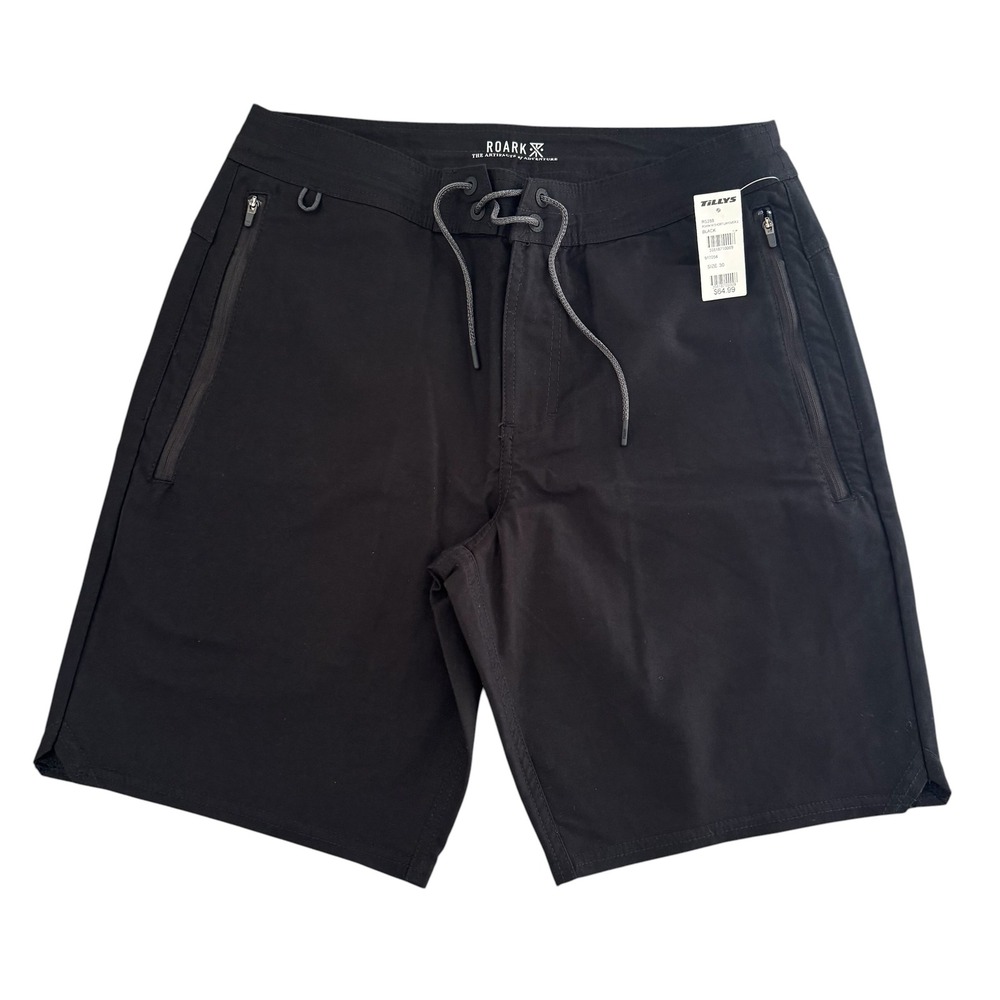 Roark Layover 2.0 30x8 Black Men's Adventure Trail Shorts RS288 NWT